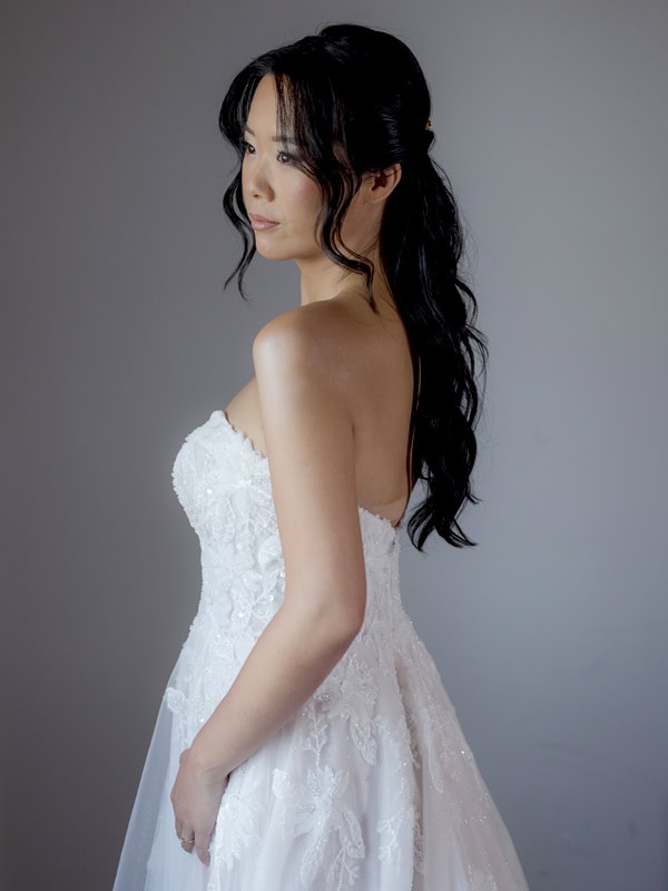 Fairytale Destination Wedding White Roses Eucalyptus