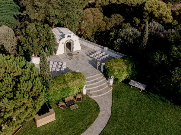 Fairytale Destination Wedding White Roses Eucalyptus