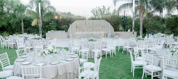 Fairytale Destination Wedding White Roses Eucalyptus