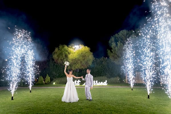 Fairytale Destination Wedding White Roses Eucalyptus