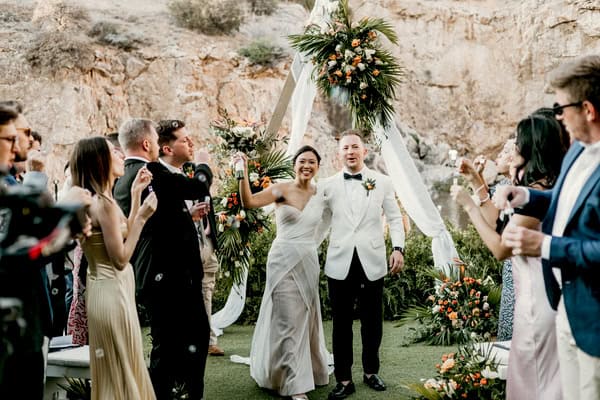 Romantic Destination Wedding Lake Vouliagmeni Tropical Details