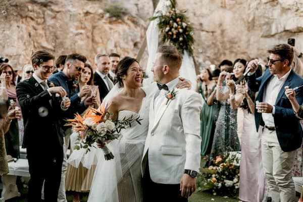 Romantic Destination Wedding Lake Vouliagmeni Tropical Details