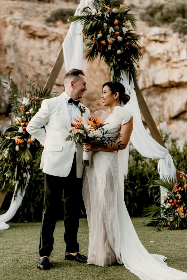 Romantic Destination Wedding Lake Vouliagmeni Tropical Details