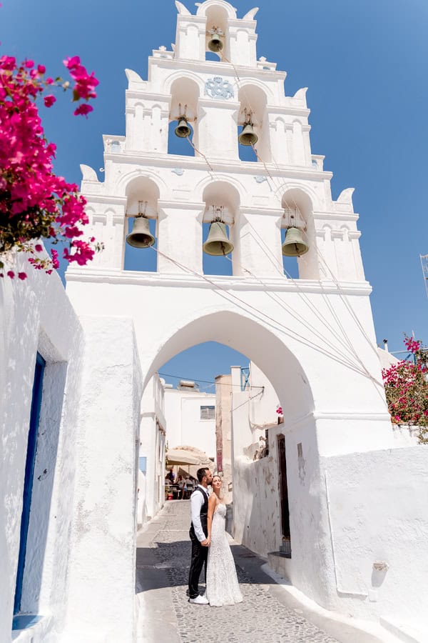 Romantic Next Day Photoshoot Santorini Caldera View