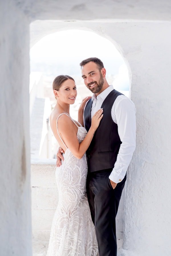 Romantic Next Day Photoshoot Santorini Caldera View