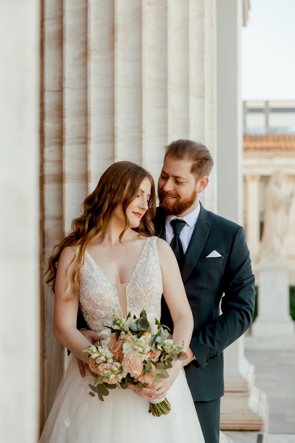 Romantic Spring Wedding Wine Museum Athens
