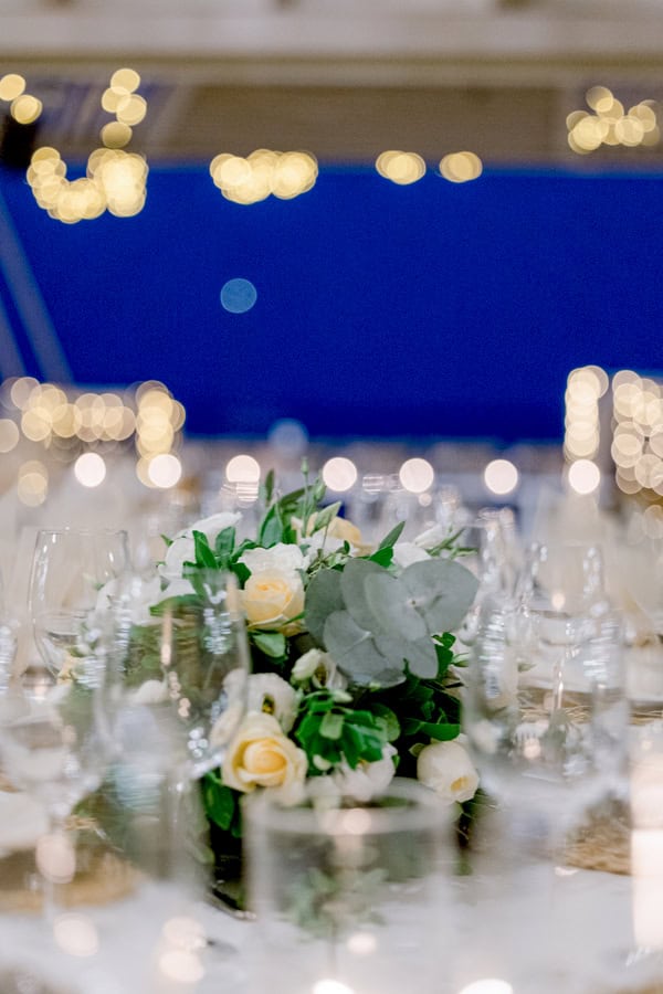 Chic Summer Wedding Galazia Akti White Flowers