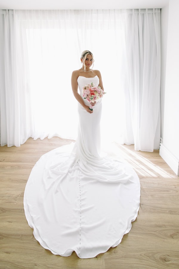 Colorful Summer Wedding Kalamata Pink White Lilac Florals