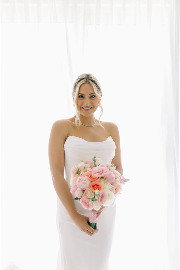 Colorful Summer Wedding Kalamata Pink White Lilac Florals