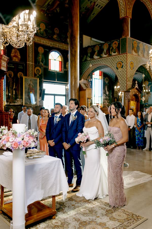 Colorful Summer Wedding Kalamata Pink White Lilac Florals