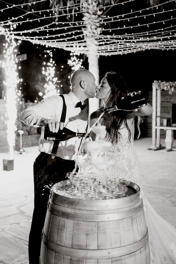 Romantic Black And White Summer Wedding Paphos