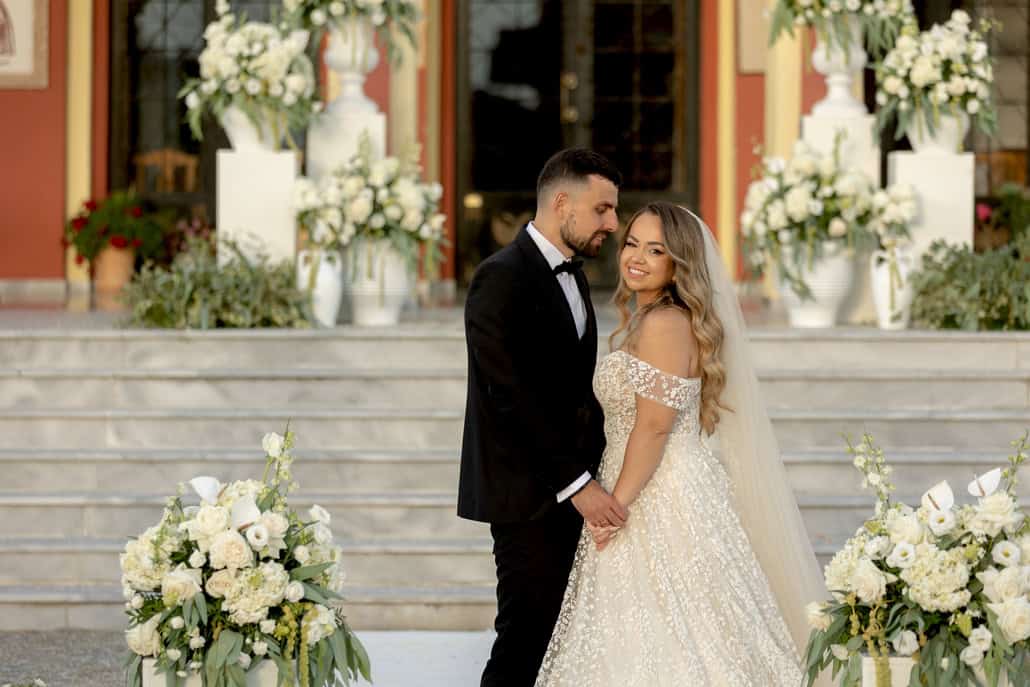 Romantic summer wedding with white blooms | Maria & Iraklis