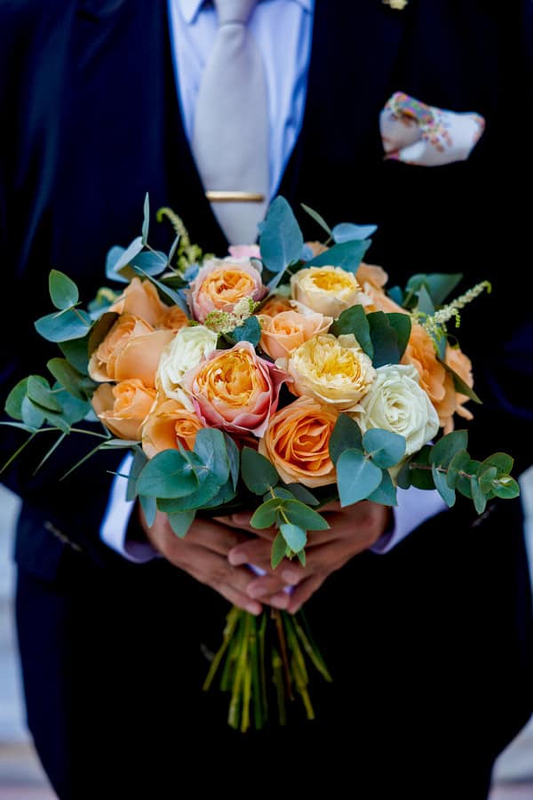 Romantic Summer Wedding White Peach Flowers