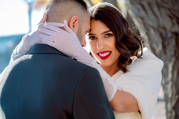 Winter Wedding Kastoria White Red Flowers