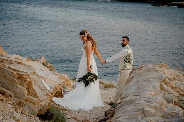 Boho Summer Wedding Serifos Beach Party Earthy Details