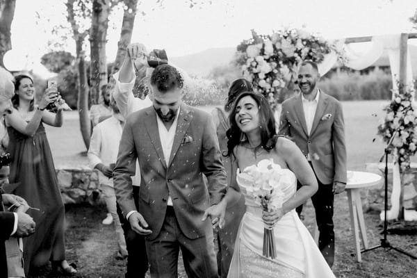 Chic Civil Wedding Galazia Akti White Flowers