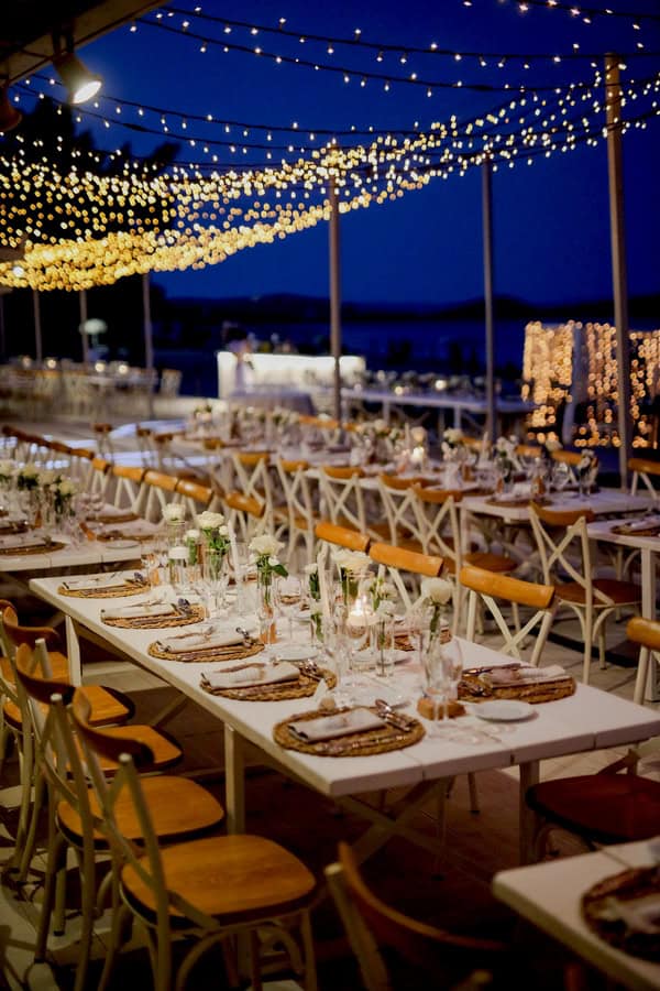 Chic Civil Wedding Galazia Akti White Flowers
