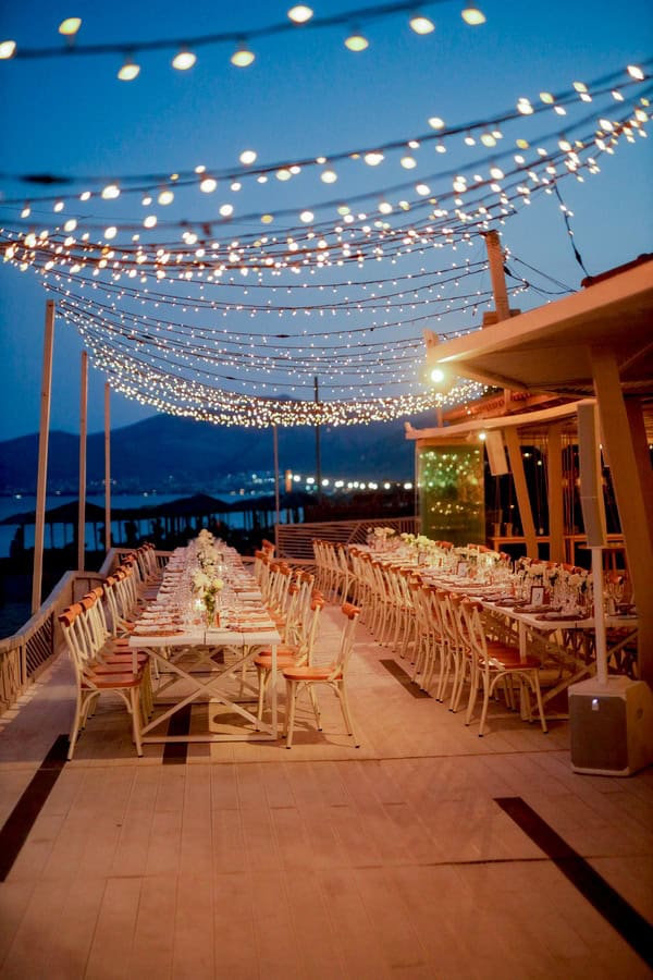Chic Civil Wedding Galazia Akti White Flowers
