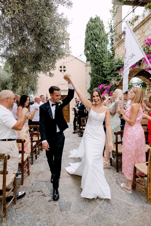 Crete Destination Wedding White Floral Details