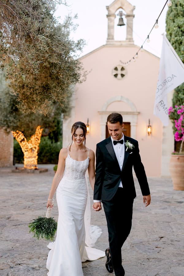 Crete Destination Wedding White Floral Details