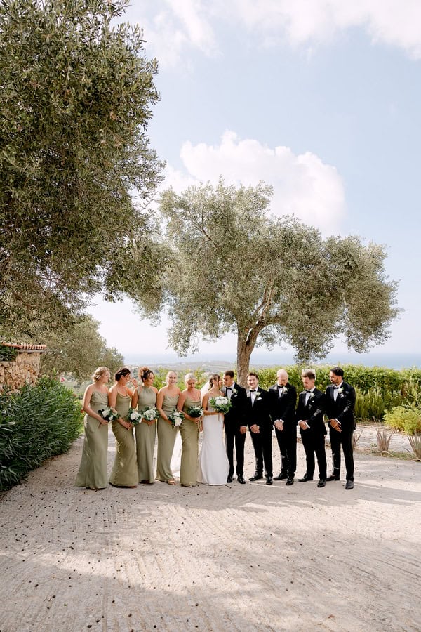 Crete Destination Wedding White Floral Details