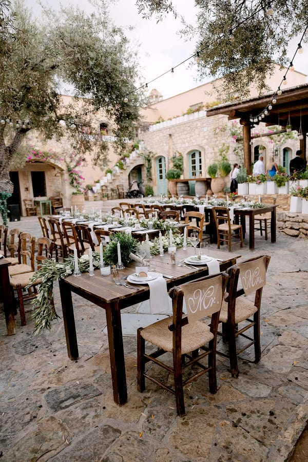 Crete Destination Wedding White Floral Details