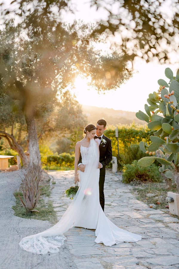 Crete Destination Wedding White Floral Details