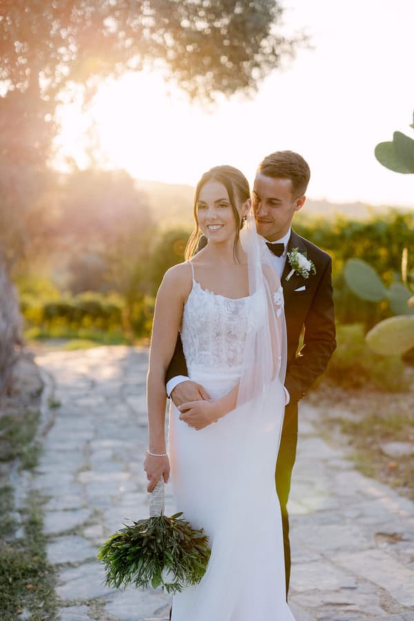 Crete Destination Wedding White Floral Details