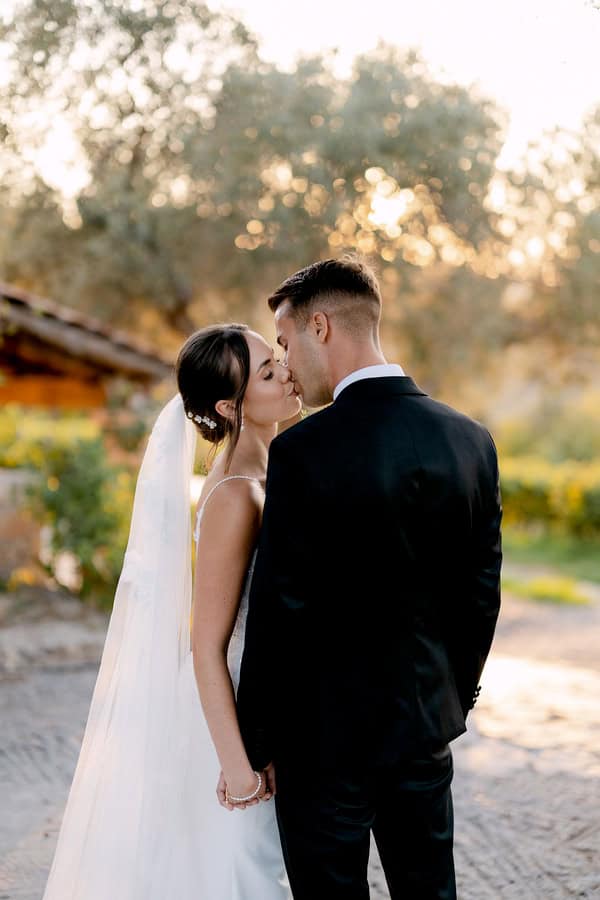 Crete Destination Wedding White Floral Details