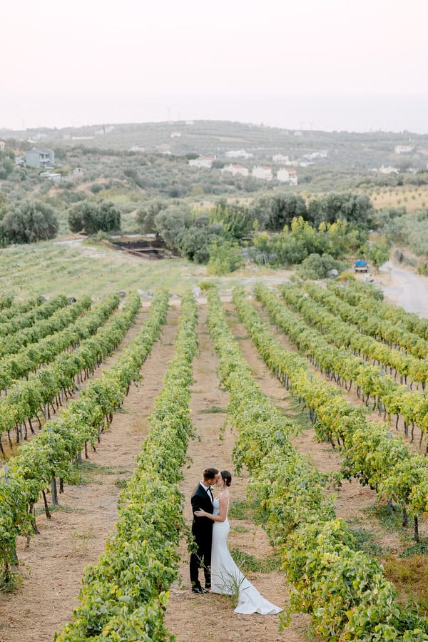Crete Destination Wedding White Floral Details