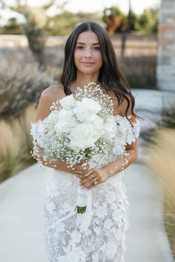 Dreamy Destination Wedding Naxos White Florals