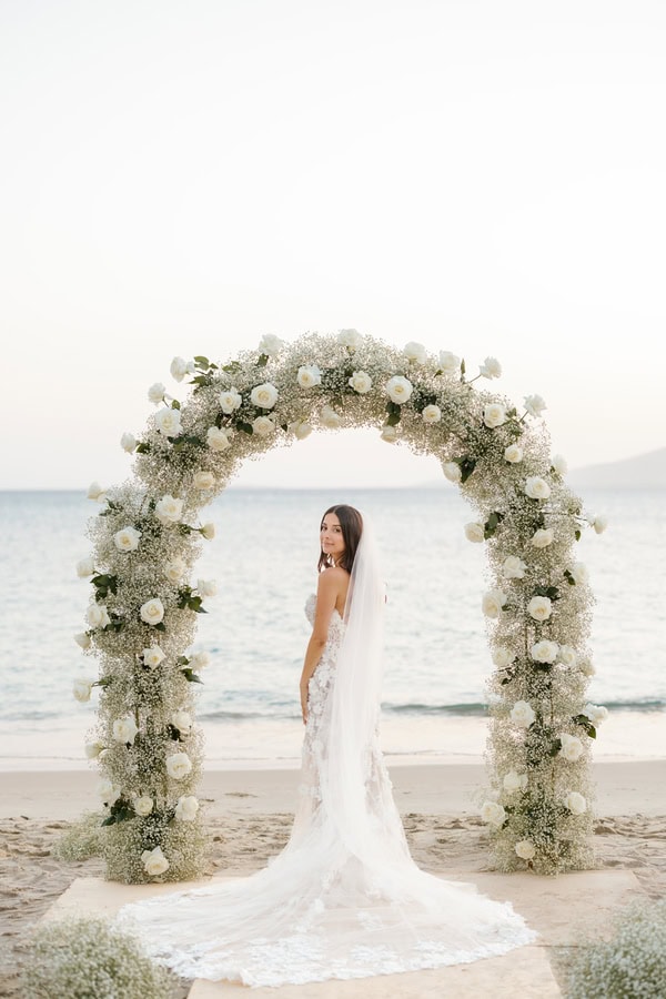 Dreamy Destination Wedding Naxos White Florals