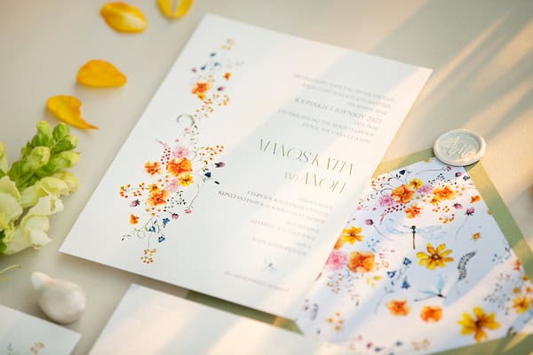 Romantic wedding invitations to fall in love with by Infinity Creative Designs