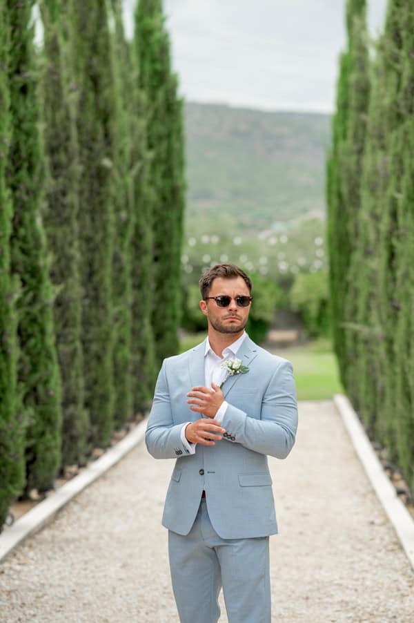 Intimate Olive Grove Wedding Floral Details