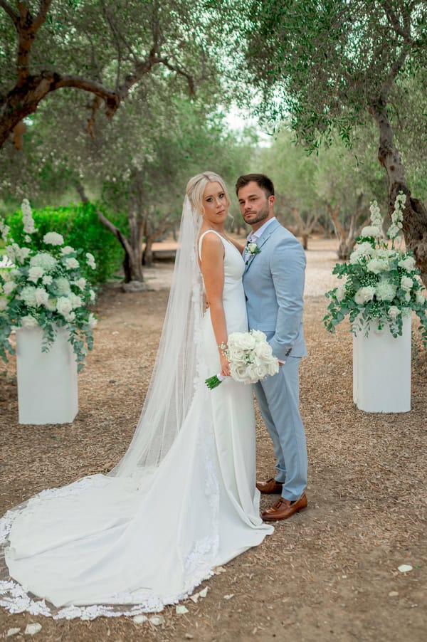 Intimate Olive Grove Wedding Floral Details