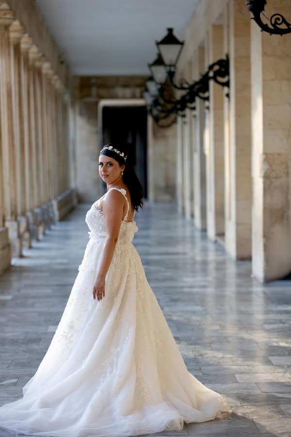 Romantic Autumn Wedding Litochoro White Flowers