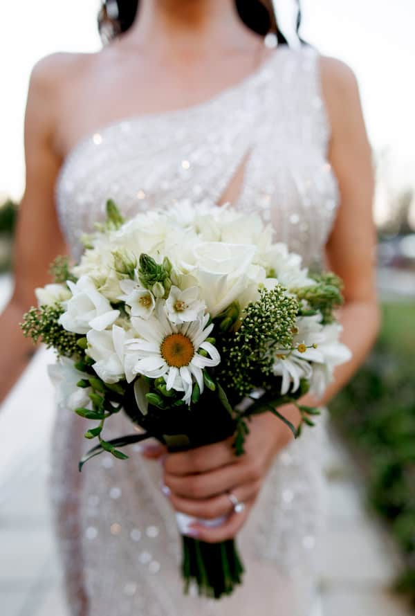 Romantic Autumn Wedding White Blooms