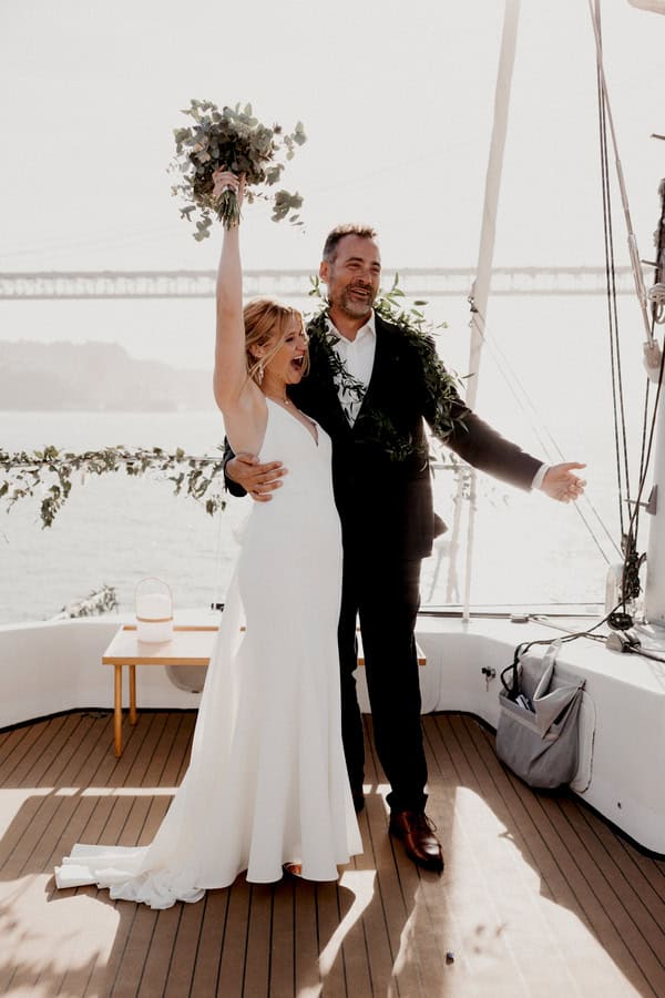 Romantic Sailboat Wedding Sunset Lisbon