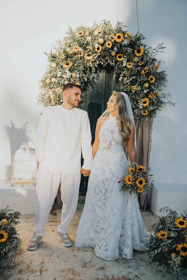Rustic Fall Wedding Lefkada Sunflowers