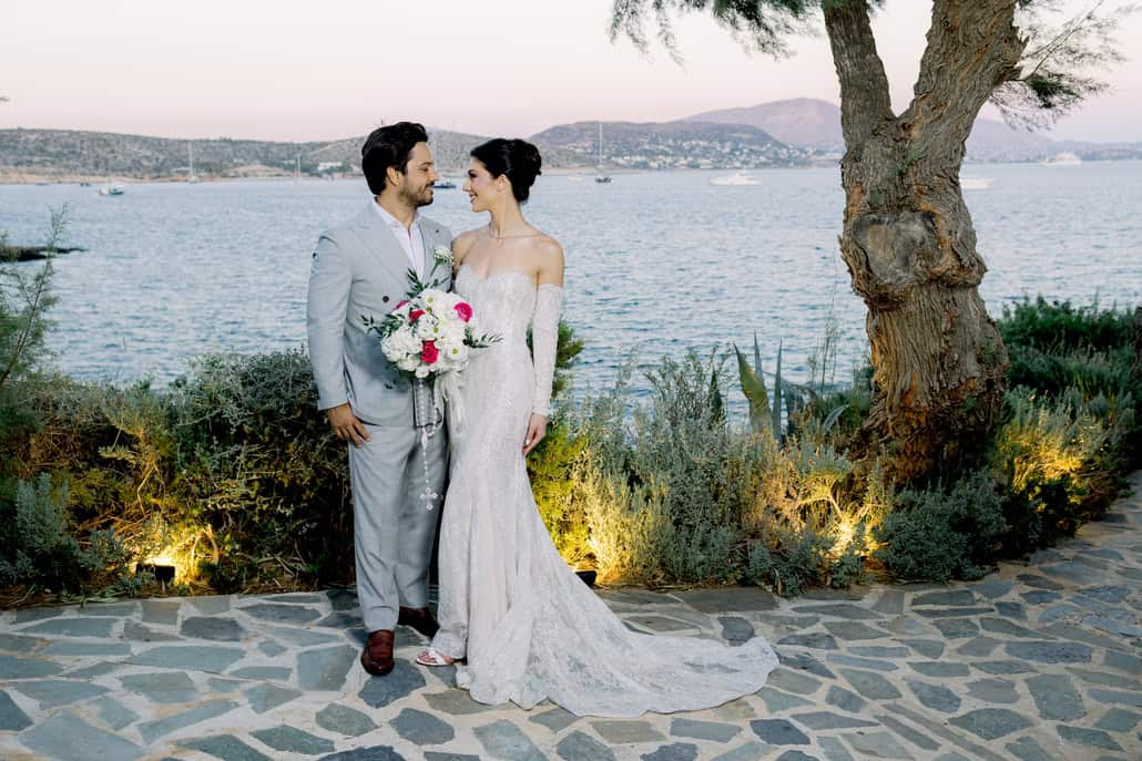 Beautiful Athens wedding inspired by bougainvillea | Gabriela & Demetrios