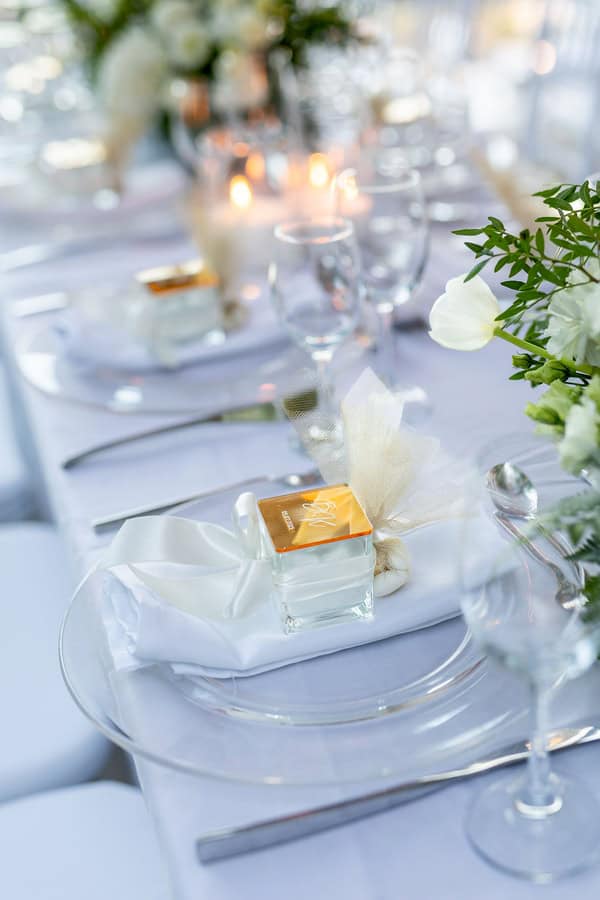 Chic Summer Wedding White Flowers Cycladic Inspired