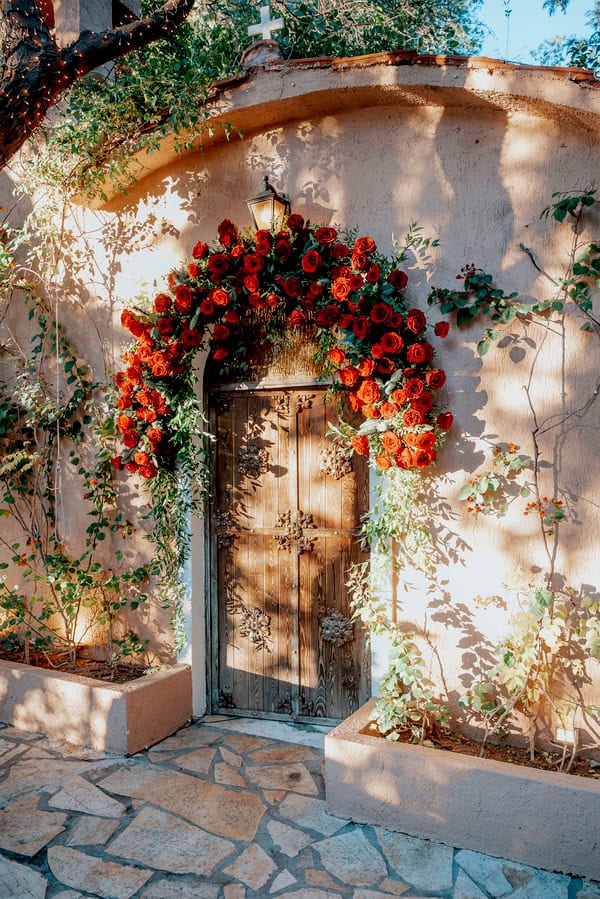 Festive Chic Wedding Red Roses