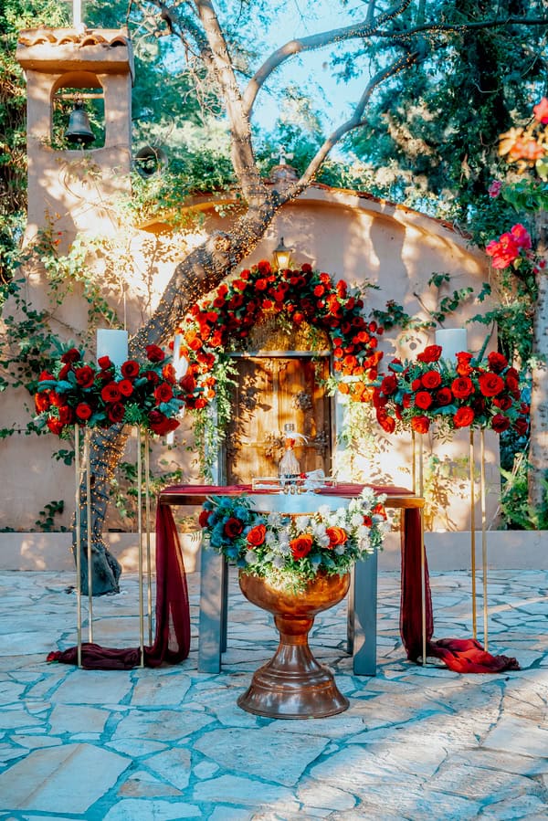 Festive Chic Wedding Red Roses