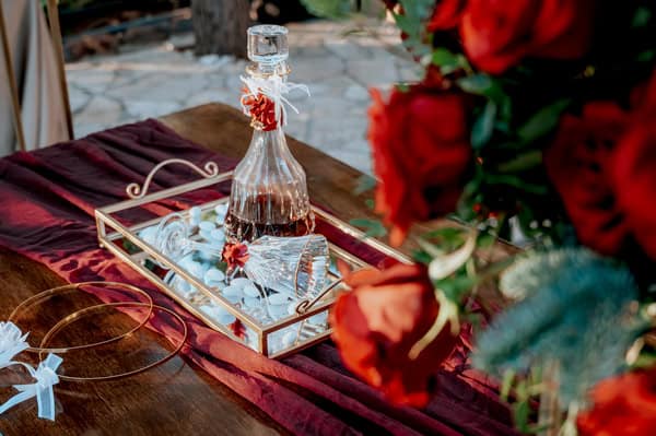 Festive Chic Wedding Red Roses