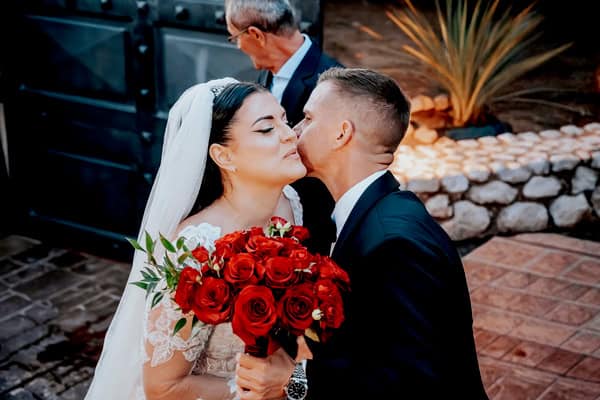 Festive Chic Wedding Red Roses
