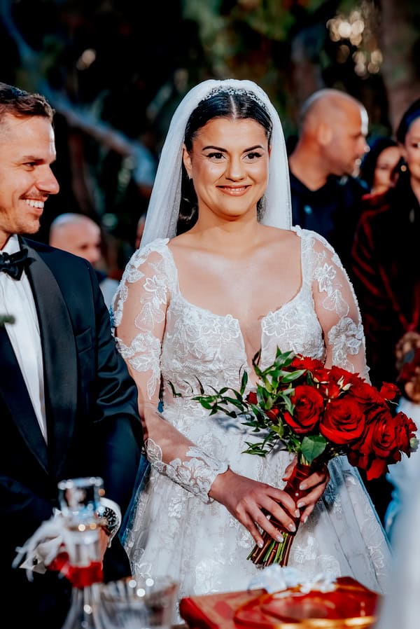 Festive Chic Wedding Red Roses