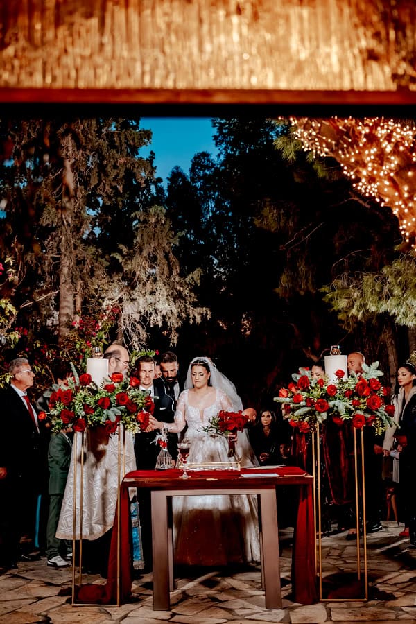 Festive Chic Wedding Red Roses