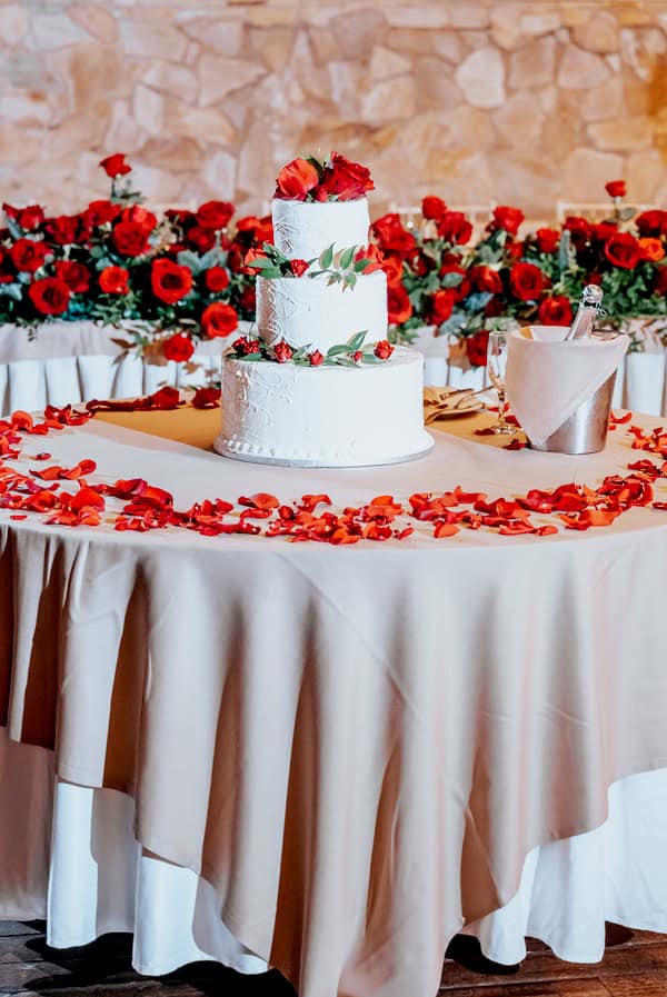 Festive Chic Wedding Red Roses