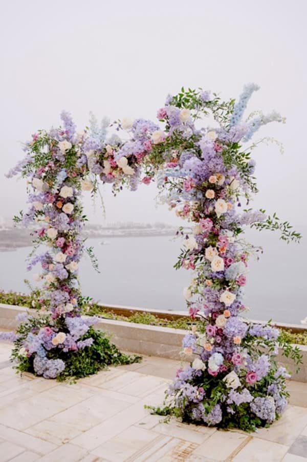 Romantic Destination Wedding Elounda Lilac Blush Details