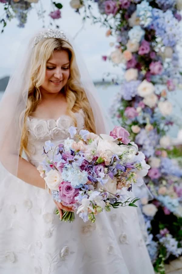 Romantic Destination Wedding Elounda Lilac Blush Details